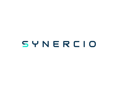 Synercio web agency logo clean corporate flat futuristic graphic design green logo minimal modern trendy web