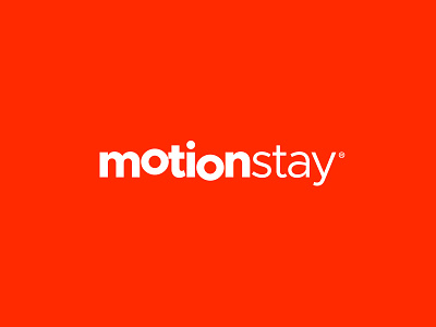 Motionstay logo design airbnb amusement park booking branding cartoon clean fun logo minimal motion orange simple theme park travel