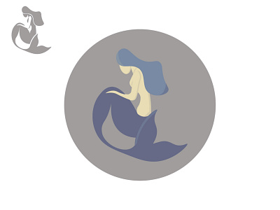 Mermaid Logo design flat graphic design icon illustration illustrator logo mermaid minimal website