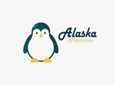 Alaska Penguin Logo alaska app design flat graphic design icon illustration illustrator logo penguin refrigeration