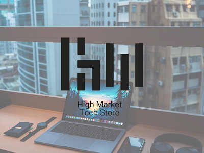 High Market Tech Store design flat graphic design icon illustration illustrator logo minimal store tech techno