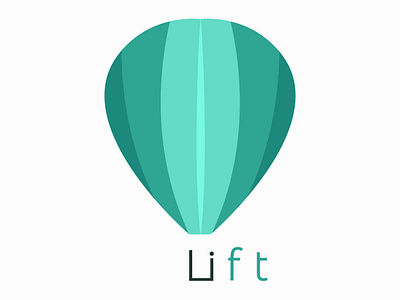 Lift Logo dailylogochallenge design flat graphic design hot air balloon icon illustration illustrator lift logo minimal whoosh