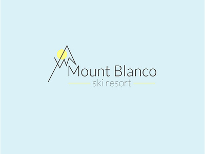 Mount Blanco Logo 08 dailylogochallenge design flat graphic design icon illustration illustrator logo minimal mount blanco mountain ski