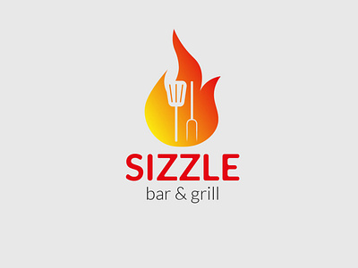 Sizzle Logo dailylogochallenge design fire flat graphic design grill icon illustration illustrator light logo minimal restaurant sizzle