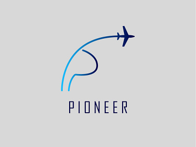 Pioneer Logo airplane airplane logo airplanes dailylogochallenge design flat graphic design icon illustration illustrator logo minimal pioneer plane