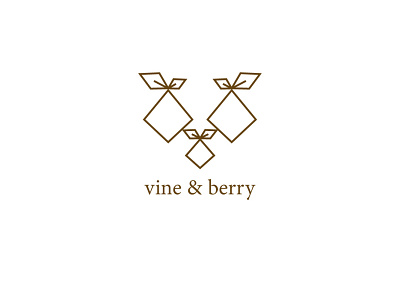 Vine & Berry Logo berry dailylogo dailylogochallenge design flat geometric logo graphic design icon illustration illustrator logo minimal vine
