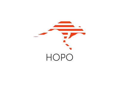 Hopo Logo dailylogo dailylogochallenge design flat graphic design hopo icon illustration illustrator kangaroo logo logo minimal