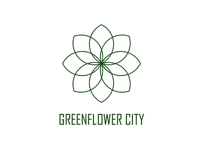 Greenflower City Logo city city logo dailylogo dailylogochallenge design flat graphic design green greenflower icon illustration illustrator logo minimal