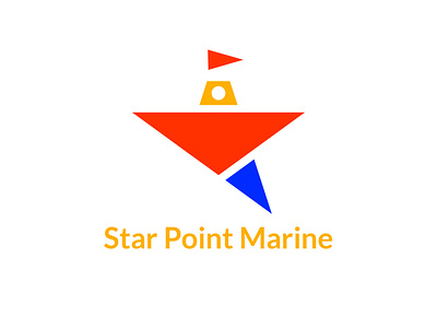 Star Point Marine Logo boat boat logo dailylogo dailylogochallenge design flat floata graphic design icon illustration illustrator logo marine logo minimal star point marine