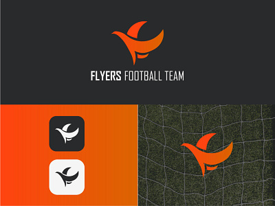 Flyers Football Team - day 32 dailylogo dailylogochallenge design eagles flat flyers football graphic design icon illustration illustrator logo minimal