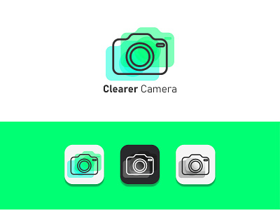 Clearer Camera Logo - Day 40 camera camera app clearer dailylogo dailylogochallenge design flat graphic design icon illustration illustrator logo minimal