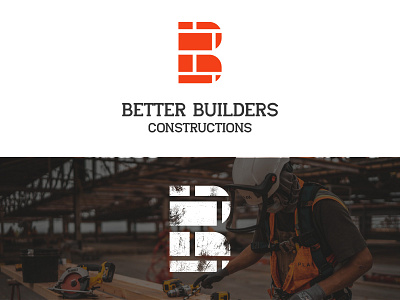 Better Builders Logo - Day 45 better builders construction dailylogo dailylogochallenge design flat graphic design icon illustration illustrator logo minimal russell contracting