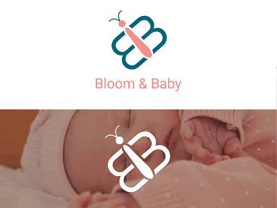 Bloom & Baby - Day 46 baby baby clothes cute dailylogo dailylogochallenge design flat graphic design icon illustration illustrator logo minimal