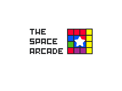 The Space Arcade - Day 50 arcade dailylogo dailylogochallenge design flat graphic design icon illustration illustrator joystick jump logo minimal space the space arcade