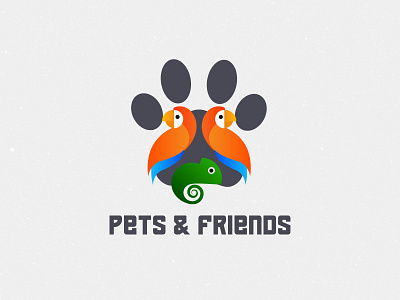 Pets & Friends Logo design flat graphic design icon illustrator logo minimal pet pets and friends petshop petshop logo twine