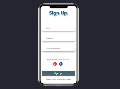 DailyUI -01 : Sign Up Page Design dailyui design sign up ui uiux ux