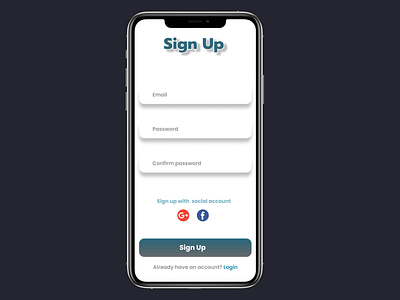 DailyUI -01 : Sign Up Page Design