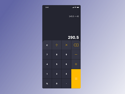 Calculator app design