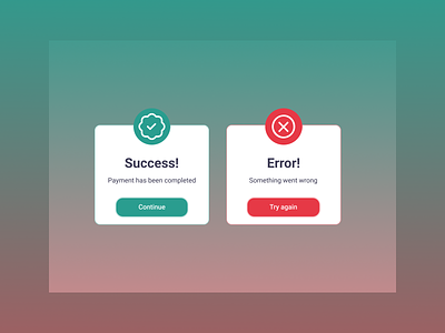 Success & Error message design