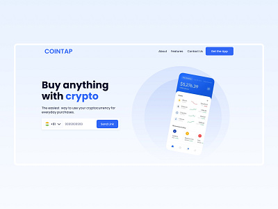 Cointap - A Crypto app landing page design