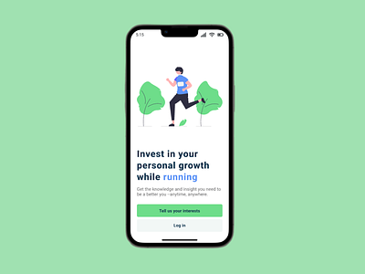 Investment onboarding App screen design