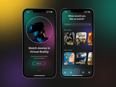 MovVR - Watch you favorite movies in VR figma movies ui uiux vr
