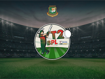 BPL T20 logo 2022 bpl bpl logo brand identity branding design flat graphic design illustrator logo logo design logodesign logos sports