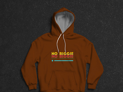 No Biggie Hoodie branding design flat hoodie hoodie template illustration logodesign minimal modern t shirt t shirt design typography vector