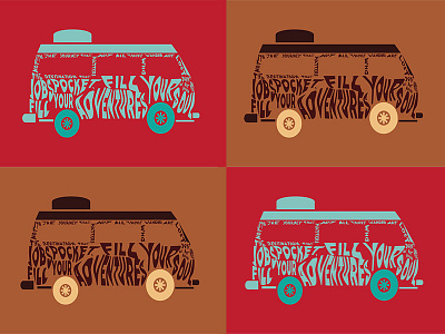 typography minivan branding design flat illustration modern t shirt t shirt design travel t shirt typography