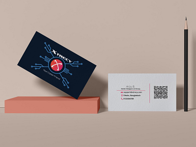 Cyber Security Business Card branding business card design business crad cyber cybersecurity design edgy illustration minimal stationary design techno techno business card vector visiting card design