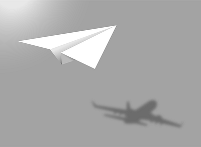 Shadow 3d 3d art design illustration paper paper plane plane shadow vector wallpaper