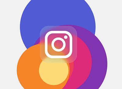 Instagram colorful design glass glassmorphic glassmorphism icon instagram logo