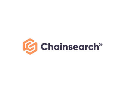 Chainsearch – logo for blockchain analytics company analitycs blockchain branding design icon idenity logo mark typography