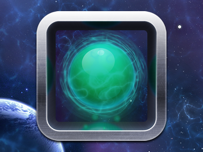 Space Game Icon adobe fireworks app fireworks game icon ios ipad iphone metal space steel vector