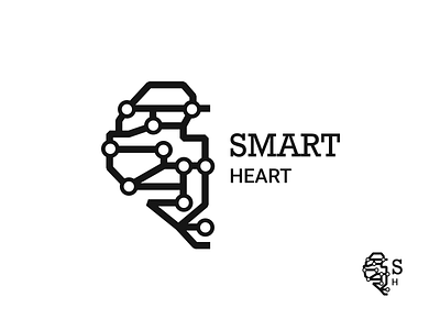 Logo "Smart heart" branding cyber design fitness fitness logo heart logo logotype vector