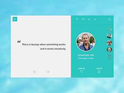 Author Quote author clean interface quote typography ui widget