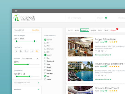 Hotellook app booking hotel hotellook room travel ui ux web