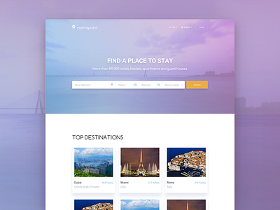 Landing page for Roomspoint