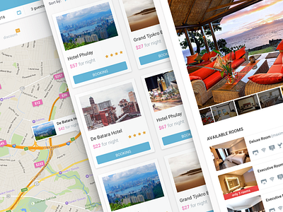 Roomspoint interface app booking filter hotel interface room search travel ui ux web