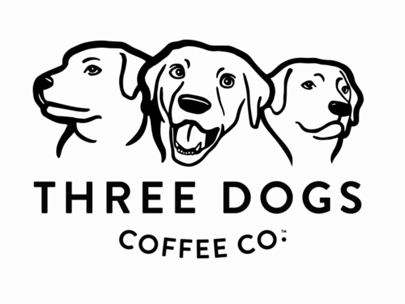 Three Dogs Coffee Company™ Logo by Christine Vecchione on Dribbble