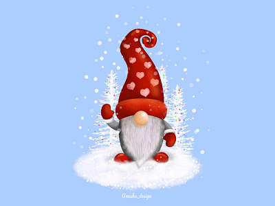 Holiday gnome🧙‍♂️❄️ 2d card character christmas cold design elf gnome graphic design holiday illustration new year procreate raster scandinavian snow tonttu winter xmas