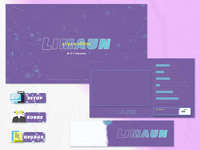Limaun | Stream Layout branding concept design desktop layout stream twitch ui vector