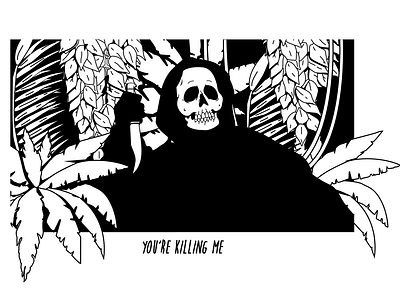 You're killing me illustrator line art lineart nature skull vector