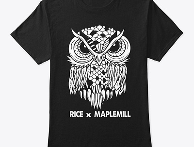 Rice X MapleMill Owl Shirt Design. design illustration owl shirt tshirt