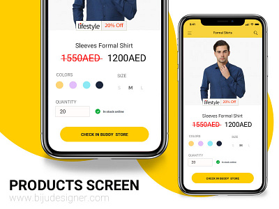 iOS product screen design app design for storekeeper. ios product productspage screen