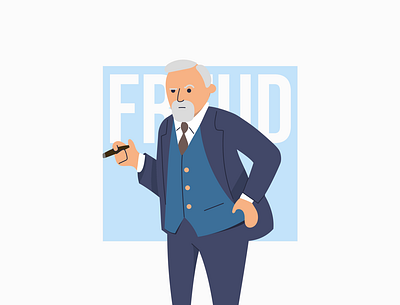 Sigmund Freud Illustration digital art digital illustration illustraion illustration art