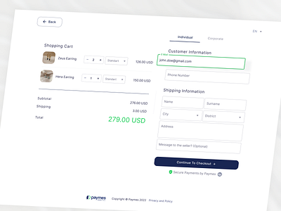 Checkout Page - Paymes cart checkout design e commerce payment shopping cart ui ux