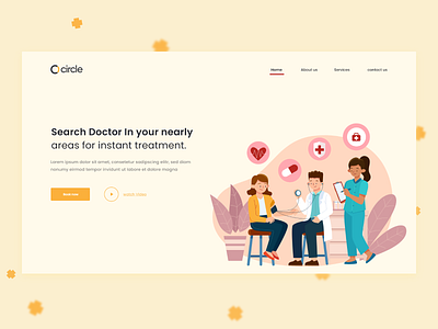 Circle -Doctors Landing Page creative design design art illustration landing design landing page landing page design landing page ui webdesign website design