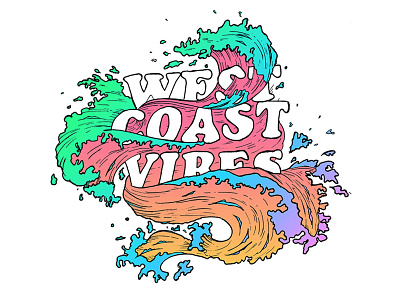 West Coast Vibes first shot lettering type