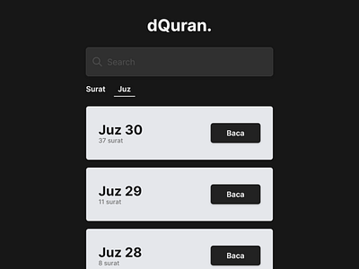 dQuran - A Simple Website to Read Al-Quran. al quran design project quran simple tailwind website